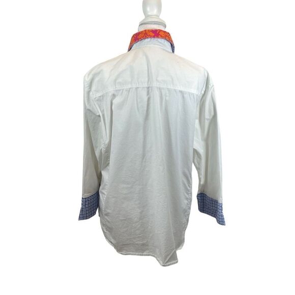 Ladies Pearly Vine Brand Stretch Button Down Blouse with Collar & Cuff Detail XL - Picture 14 of 14
